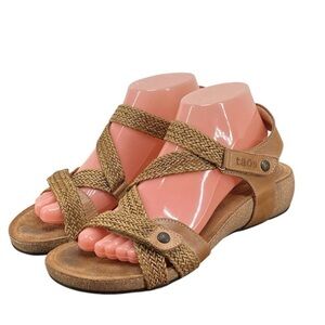 Taos Trulie Sandals Brown Women's US 9-9.5 Adjustable Mixed Materials